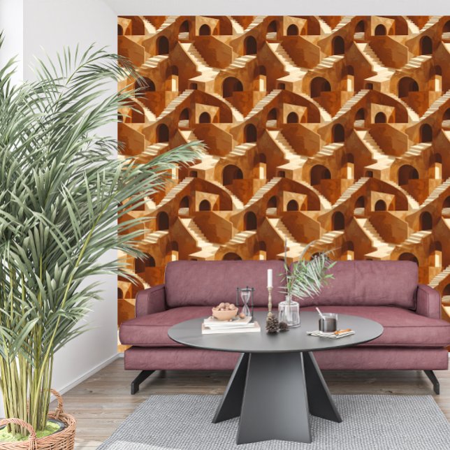 Terracotta Ascension™ Luxe Airbnb Behang (Transform your listing today and give future guests a space they'll remember long after checkout.)