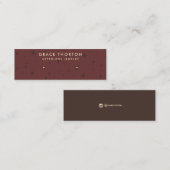 Terracotta Astrology Stars Stud Earring Display Mini Visitekaartje (Voorkant / Achterkant)