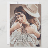 Terracotta Autumn Boho Foto Uitnodiging voor bruil (Achterkant)