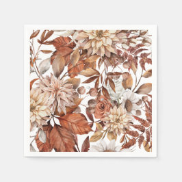 Terracotta Autumn Fall Wedding Paper Napkin Servet