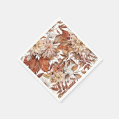 Terracotta Autumn Fall Wedding Paper Napkin Servet (Hoek)