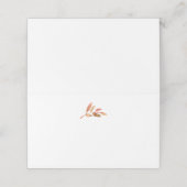 Terracotta Autumn Leaves Blank Wedding Folded Plaatskaartje (Buitenkant ongevouwen)