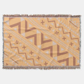 Terracotta Aztec Herringbone Modern Bohemian Style Deken (Voorkant)