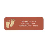 Terracotta Baby Feet Return Label (Voorkant)