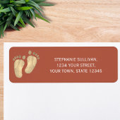 Terracotta Baby Feet Return Label