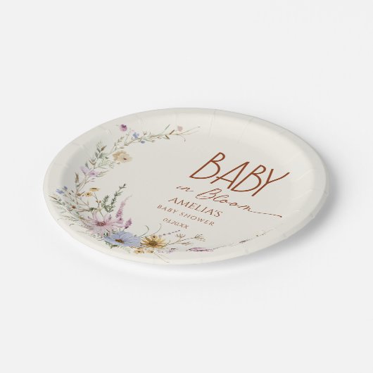 Terracotta Baby in Bloom Wildflower Papier Bord (Gekanteld)