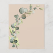 Terracotta Baby shower Eucalyptus Uitnodigingen Flyer (Achterkant)