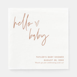 Terracotta Baby shower Paper Napkin Genderneutraal Servet