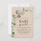 Terracotta Baby Sprinkle Shower Eucalyptus Kaart (Voorkant)