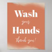 Terracotta Bathroom Wall Art Poster (Voorkant)