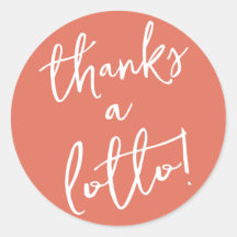 Terracotta Bedankt een Lotto Sticker