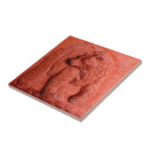 "Terracotta Beer" Tegeltje (Zijkant)