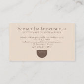 Terracotta Beige Dragonfly Contactkaartje (Achterkant)