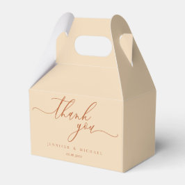 Terracotta Beige Elegant Gift Hartelijk dank Bedankdoosjes