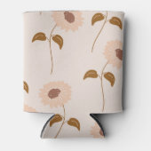 Terracotta Beige Floral Elegante Waterverf Botanic Blikjeskoeler (Voorkant)