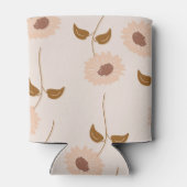 Terracotta Beige Floral Elegante Waterverf Botanic Blikjeskoeler (Achterkant)