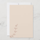 Terracotta beige Flower Simple Botanical Kaart (Achterkant)