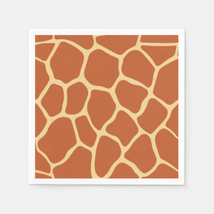 Terracotta & Beige Giraffeprint Dierpatroon Servet