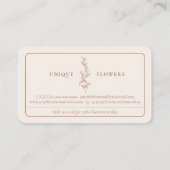 Terracotta Beige Minimale Lijn met omhulling Visitekaartje (Achterkant)