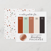 Terracotta Beige Siena & Mint Kleurenpalet Kaart