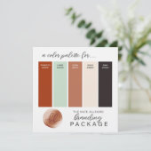 Terracotta Beige Sienna & Mint Color Palette Kaart (Staand voorkant)