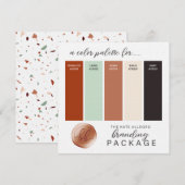 Terracotta Beige Sienna & Mint Color Palette Kaart (Voorkant / Achterkant)