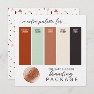 Terracotta Beige Sienna & Mint Color Palette Kaart
