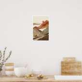 Terracotta berglandschap poster (Keuken)