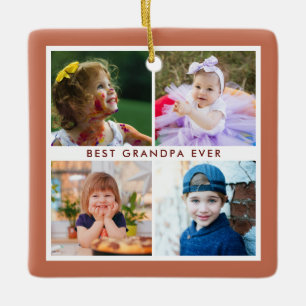 Terracotta Beste Opa Ooit 4 Foto Kerstmis Keramisch Ornament