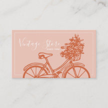 Terracotta Bicycle Flowers Pastel Retro