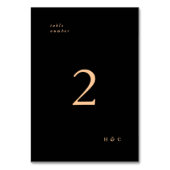 Terracotta Black Simple Plain Modern Wedding Kaart (Achterkant)