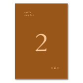 Terracotta Black Simple Plain Modern Wedding Kaart (Voorkant)