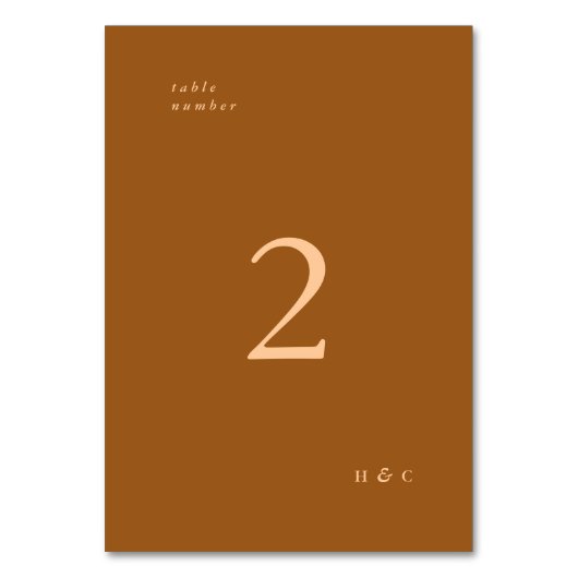 Terracotta Black Simple Plain Modern Wedding Kaart (Voorkant)