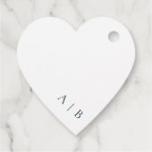 Terracotta Blauw Roest Elegant Welkom Bruiloft Bedankjes Labels (Achterkant)