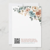 Terracotta Blauwgroen Neutrale Waterverf bloemenbr Kaart (Achterkant)