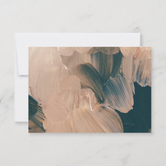 Terracotta blauwgroen schilder modern huwelijk R.S Kaart (Achterkant)