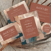 Terracotta blauwgroen schilder moderne, stijlvolle