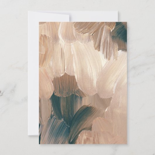 Terracotta blauwgroen schilder moderne, stijlvolle kaart (Achterkant)