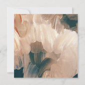 Terracotta blauwgroen schilder moderne, stijlvolle save the date (Achterkant)