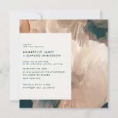 Terracotta blauwgroen schilder moderne, stijlvolle save the date (Voorkant)