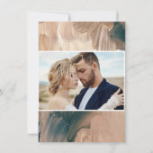 Terracotta blauwgroen schildintermodern, stijlvol  kaart (Achterkant)