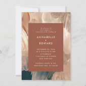 Terracotta blauwgroen schildintermodern, stijlvol  kaart (Voorkant)