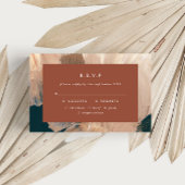 Terracotta blauwgroen schildpad moderne bruiloft R Kaart