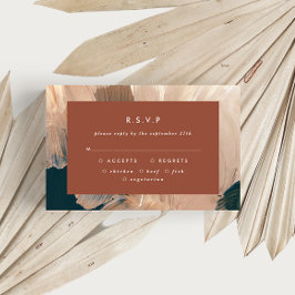 Terracotta blauwgroen schildpad moderne bruiloft R Kaart