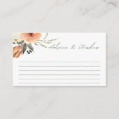 Terracotta Bloem advies en wensen vrijgezellenfees Informatiekaartje (Voorkant)