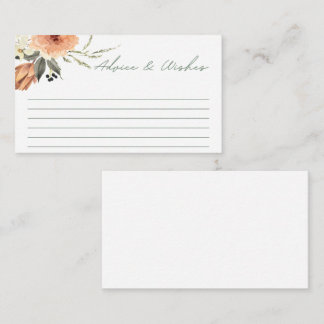 Terracotta Bloem advies en wensen vrijgezellenfees Informatiekaartje