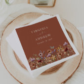 Terracotta Bloem Boho Bruiloft Servet
