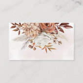 Terracotta Bloem Boho Herfst Trouwcadeau Registrat Informatiekaartje (Achterkant)