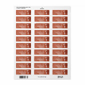 Terracotta bloem bruidsfeest retouradres etiket (Full Sheet)