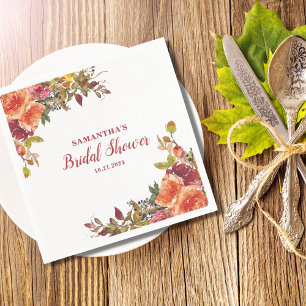 Terracotta Bloem Bruiloftsborrel  Servet